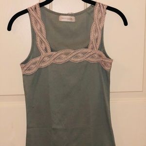 Sleeveless Tank with Lace Embellishments
